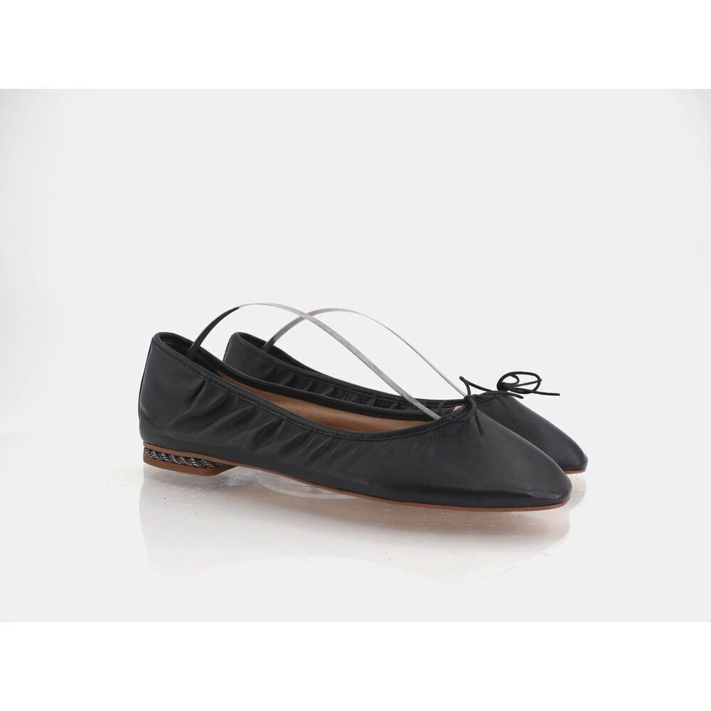 Sam Edelman Womens Meg Ballet Flat Size 7 Black Leather Shoe Bow